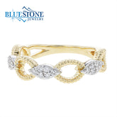 14kt Yellow Gold Ring with Diamonds- Size 7